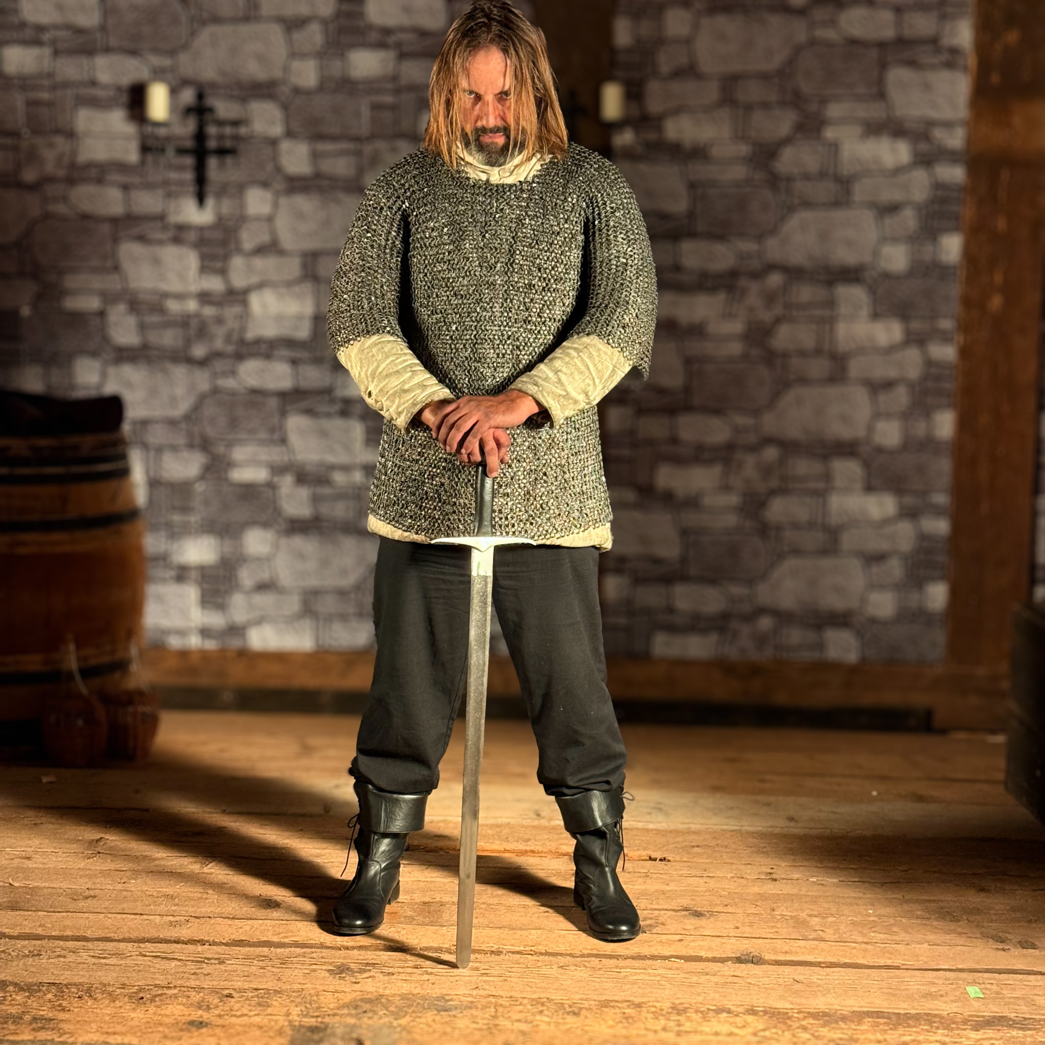 Kettenhemd Haubergeon Rundring Vernietet 10mm