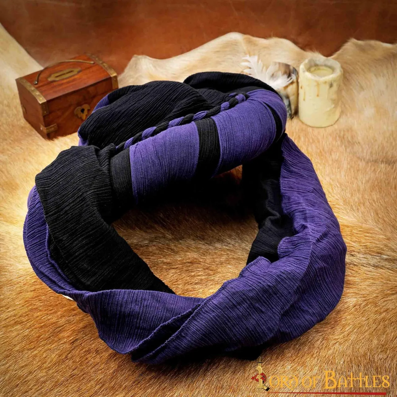 Arabischer Turban - schwarz-lila