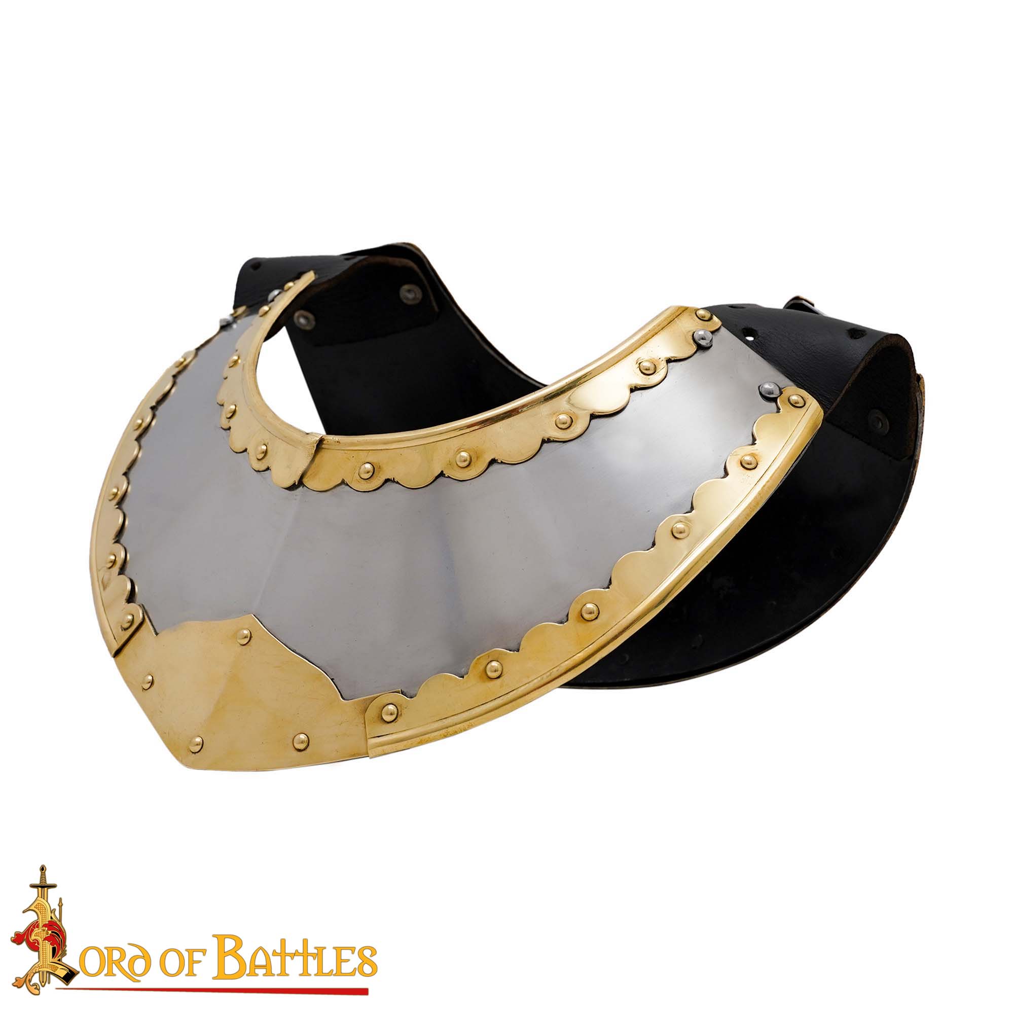 Plattenkragen mit Messingbeschlägen 1,3mm