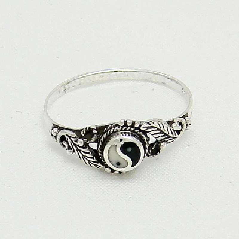 Silberring Yin & Yang