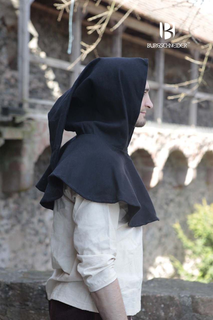 Gugel Capellus Baumwolle Schwarz