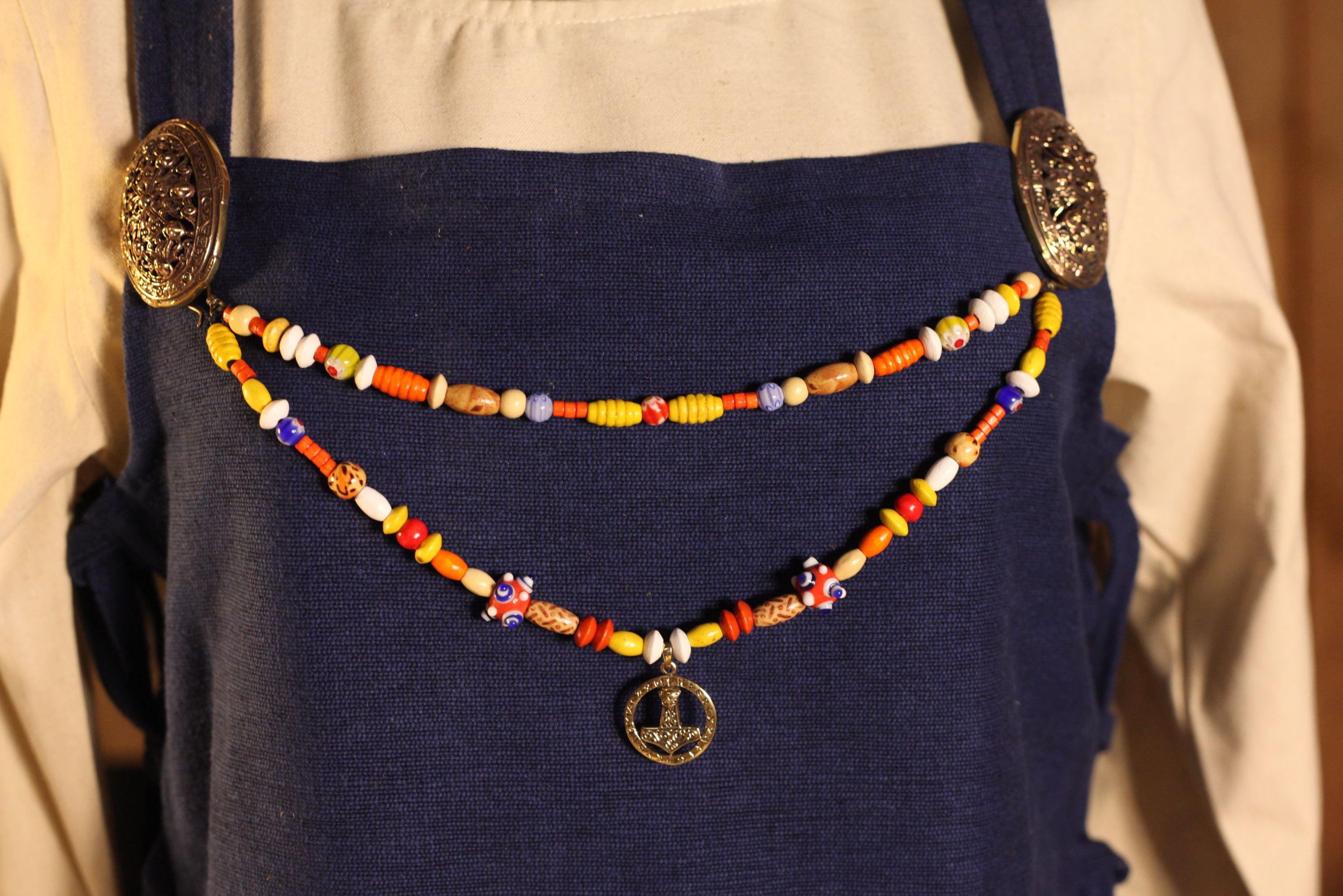 Wikinger Fibelkette mit Thorshammer