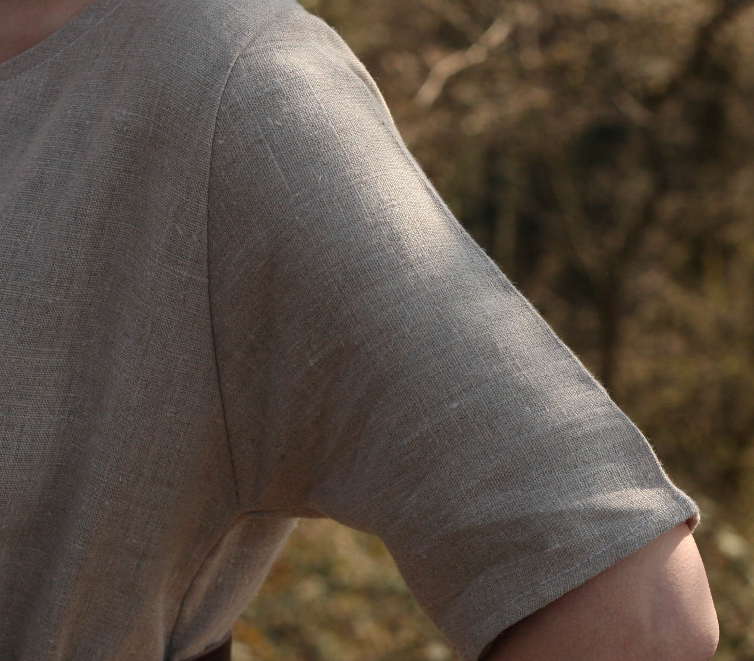 Kurzarmkleid aus Leinen Agnes