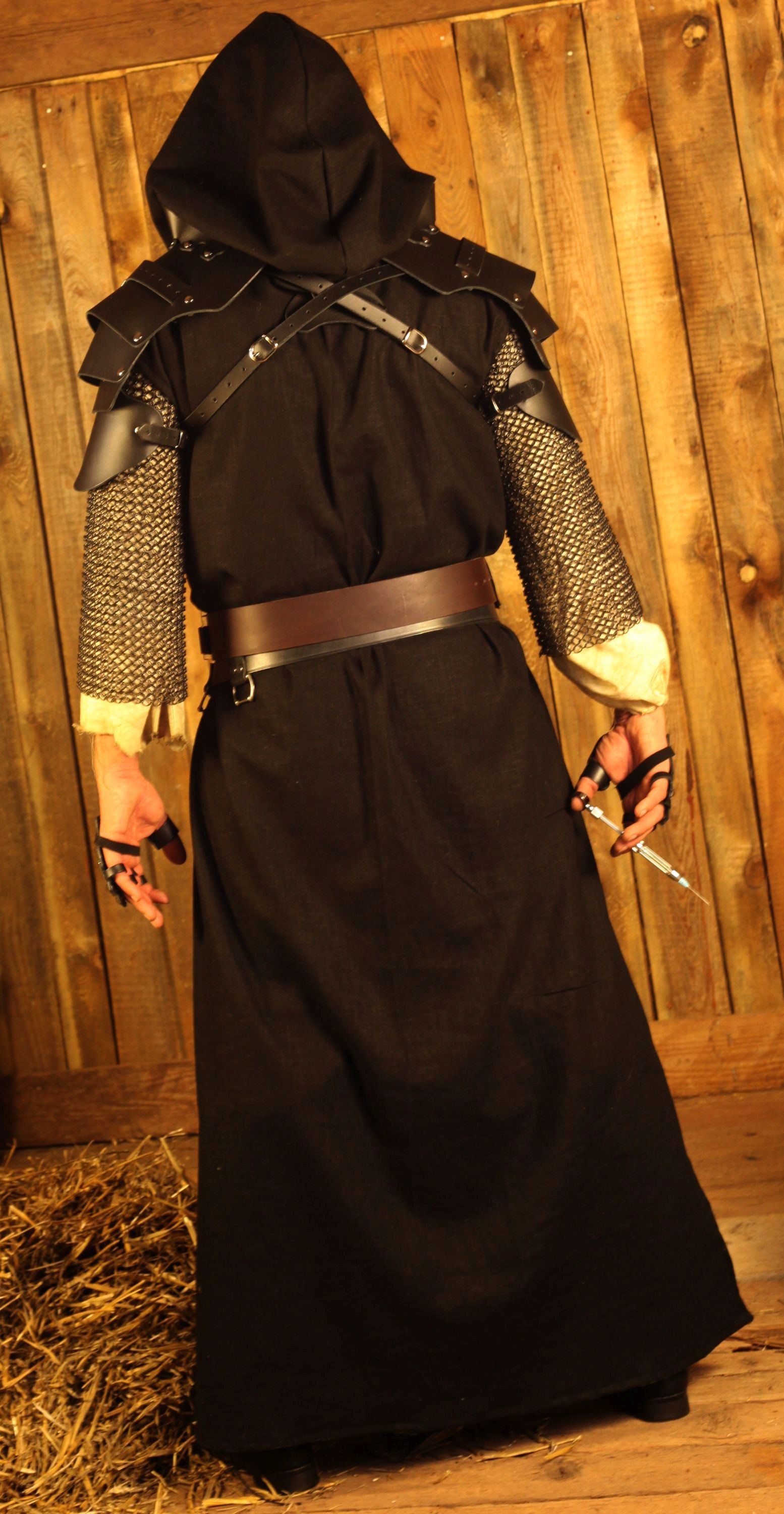 Lederschultern Dieb schwarz