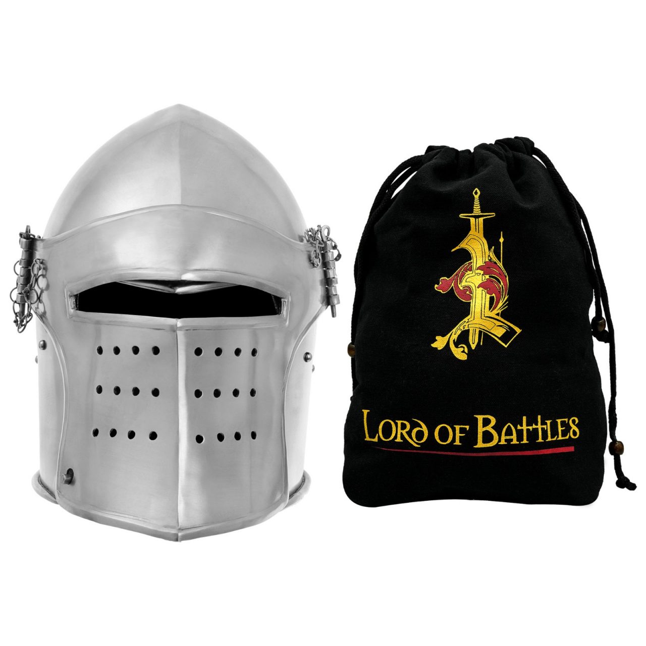 Beckenhaube mit abnehmbarem Visier