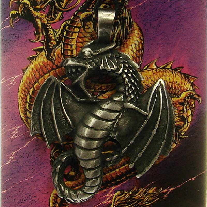 Zinnanhänger Drache, groß