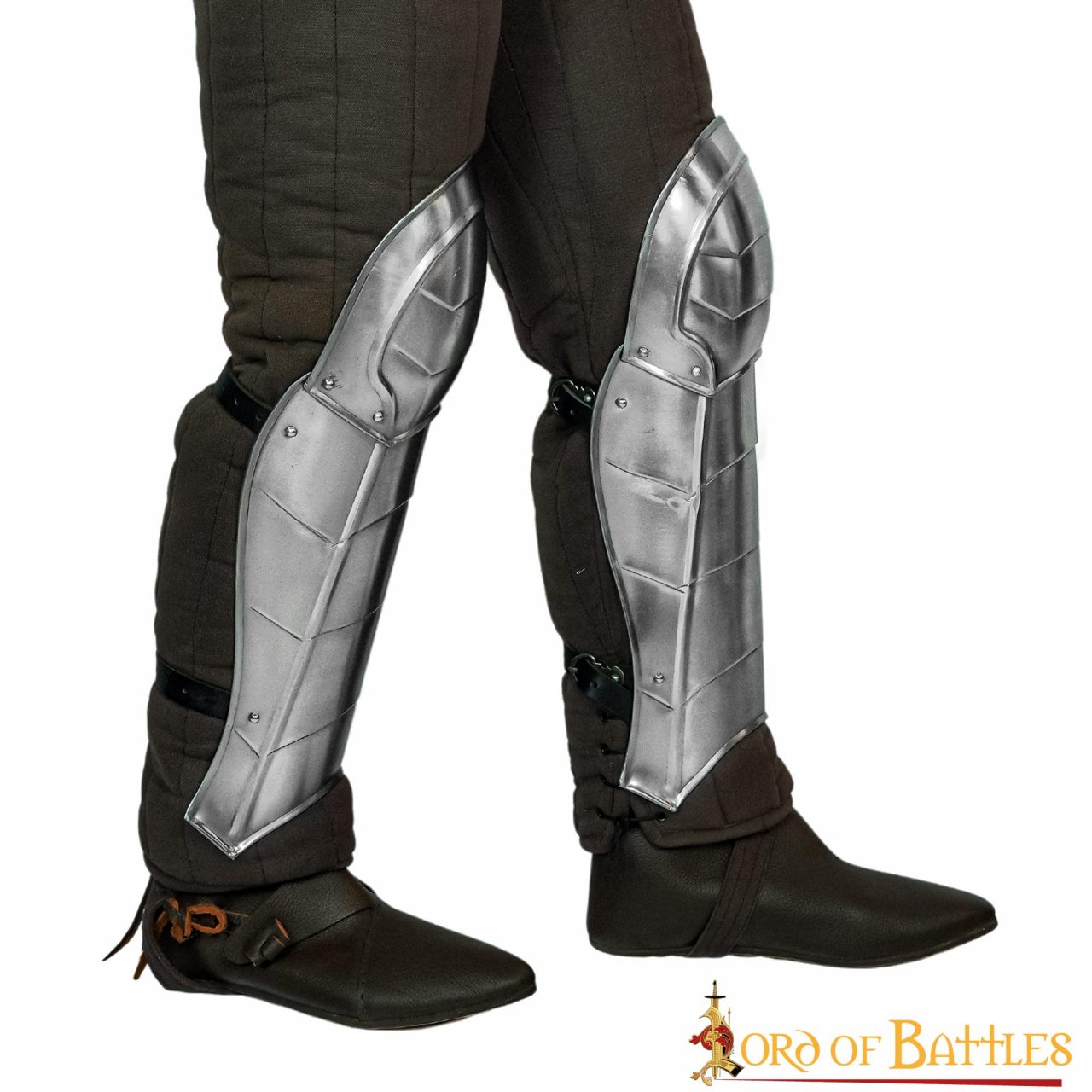 Mittelalterliche Beinschienen mit Knieschutz 1mm